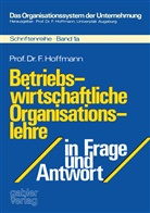 Friedrich Hoffmann - Betriebswirtschaftliche Organisationslehre in Frage und Antwort