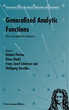 Helmut Florian, Klau Hackl, Klaus Hackl, Franz Josef Schnitzer et al, Franz Josef Schnitzer, Wolfgang Tutschke - Generalized Analytic Functions
