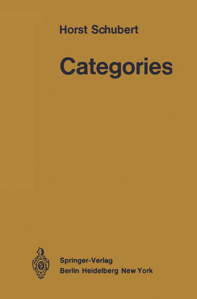 Horst Schubert - Categories