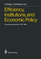 Rüdige Pethig, Rüdiger Pethig, Schlieper, Schlieper, Ulrich Schlieper - Efficiency, Institutions, and Economic Policy