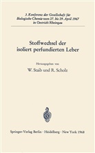 SCHOLZ, Scholz, Roland Scholz, Wolfgan Staib, Wolfgang Staib - Stoffwechsel der isoliert perfundierten Leber