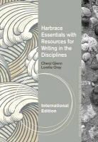 Cheryl Glenn, Loretta S. Gray - Harbrace Essentials for Writers in the Disciplines. by Cheryl Glenn, Loretta S. Gray
