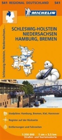 MICHELI, Michelin - Michelin Karten - Bl.541: Michelin Karte Schleswig-Holstein, Niedersachsen, Hamburg, Bremen. Allemagne Nord-Ouest
