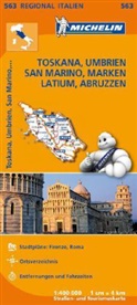Michelin Karten - Bl.563: Michelin Karte Toskana, Umbrien, San Marino, Marken, Latium, Abruzzen. Italie Centre