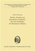 Shmuel Sambursky - Proklos, Präsident der platonischen Akademie, und sein Nachfolger, der Samaritaner Marinos