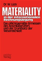 Wolfgang Lück - Materiality in der internationalen Rechnungslegung