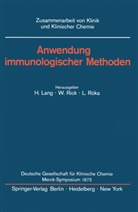 Hermann Lang, Rick, W Rick, W. Rick, L Roka, L. Roka - Anwendung immunologischer Methoden