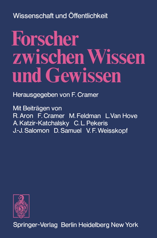 Cramer, F Cramer, F. Cramer - Forscher zwischen Wissen und Gewissen