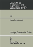 K. Schittkowski, Klaus Schittkowski - Nonlinear Programming Codes
