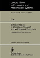 Hammer, G Hammer, G. Hammer, Pallaschke, Pallaschke, D. Pallaschke... - Selected Topics in Operations Research and Mathematical Economics