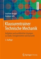Berge, Joachi Berger, Joachim Berger, Jahr, Andreas Jahr - Klausurentrainer Technische Mechanik