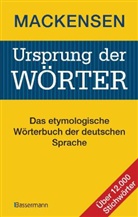 Lutz Mackensen - Ursprung der Wörter