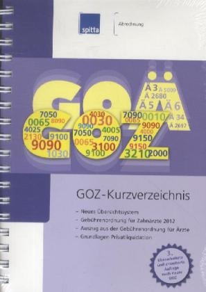 Heike Lucht-Geuther, Andre Zieringer, Andrea Zieringer - GOZ-Kurzverzeichnis