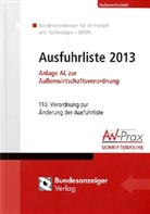 Ausfuhrliste 2013