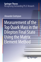 Alexander Grohsjean - Measurement of the Top Quark Mass in the Dilepton Final State Using the Matrix Element Method