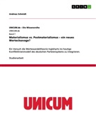 Andreas Schmidt - Materialismus vs. Postmaterialismus - ein neues Wertecleavage?