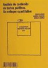 Sonia Alonso Saénz de Oger, Braulio Gómez Fortes, Andrea Volkens - Análisis de contenido de textos políticos : un enfoque cuantitativo