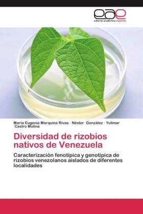 Cas, Yulimar Castro Molina, Nésto González, Néstor González, Maria Eugeni Marquina Rivas, … - Diversidad de rizobios nativos de Venezuela Caracterización fenotípica y genotípica de rizobios venezolanos aislados de diferentes localidades