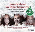 Håkan Nesser, Anne B. Ragde, Helene Tursten, Dietmar Bär, Mechthild Grossmann, Andrea Sawatzki - Wunderbare Weihnachtsmorde, 2 Audio-CDs (Hörbuch)
