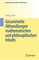 Georg Cantor, Erns Zermelo, Ernst Zermelo - Gesammelte Abhandlungen mathematischen und philosophischen Inhalts