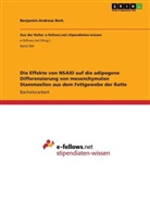 Benjamin-Andreas Berk - Die Effekte von NSAID auf die adipogene Differenzierung von mesenchymalen Stammzellen aus dem Fettgewebe der Ratte