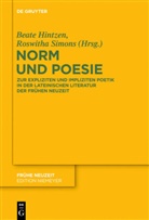 Beat Hintzen, Beate Hintzen, Simons, Simons, Roswitha Simons - Norm und Poesie