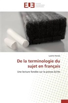 Lysette Nanda, Nanda-l - De la terminologie du sujet en