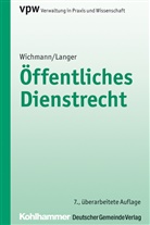 Langer, Karl-Ulrich Langer, Wichman, Dr jur Manfre Wichmann, Manfred Wichmann, Manfred (Dr. jur. Wichmann - Öffentliches Dienstrecht