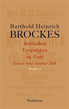 Barthold H. Brockes, Barthold Heinrich Brockes, Jürgen Rathje, Jürge Rathje, Jürgen Rathje, Jürgen Rathje (Dr.) - Irdisches Vergnügen in Gott, 2 Teile. Tl.1-2