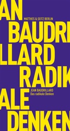 Jean Baudrillard, Philipp Schönthaler, Riek Walther - Das radikale Denken