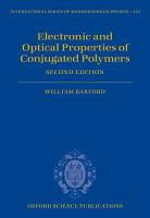 William Barford, William (University Lecturer in Theoretic Barford, Barford William - Electronic and Optical Properties of Conjugated Polymers