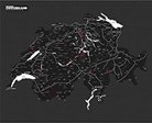 Pin Switzerland Map schwarz