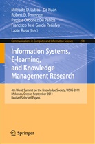 Robert D Tennyson et al, Francisco José García Peñalvo, Miltiadis D. Lytras, Patricia Ordonez De Pablos, D Ruan, Da Ruan... - Information Systems, E-learning, and Knowledge Management Research