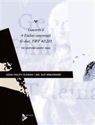 Georg Ph. Telemann, Georg Philipp Telemann - Concerto à 4 Violini concertati TWV 40:201, 4 Alt-Saxophone, Partitur und Stimmen