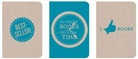 Gibbs Smith - I Love Books Eco-Friendly Notebooks: Cyan (3 Books Per Set)