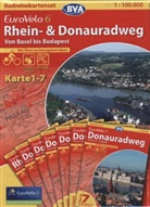 ADFC Radtourenkarten: BVA Radreisekarte EuroVelo 6, Rhein- & Donauradweg, 7 Bl. (Kartenset)