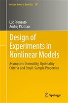 Andrej P. Zman, Andrej Pazman, Andrej Pázman, Lu Pronzato, Luc Pronzato, Luc Pronzato - Design of Experiments in Nonlinear Models