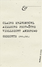 Claire Krähenbühl - Ailleurs peut-être