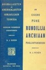 Marcus Tullius Cicero - Puhe runoilija Archiaan puolustukseksi