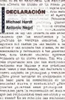 Michael Hardt, Antonio Negri - Declaración