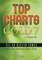 Helmut Hage - Top Charts Gold, für Klavier, Keyboard, Gitarre, Gesang, m. 2 Audio-CDs. Bd.7