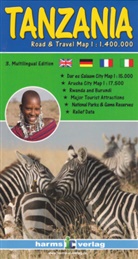 Harald Harms, Harms-Lawall GdbR harms-ic-verlag - Harms Road & Travel Map: Harms Road & Travel Map Tanzania