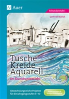 Gerlinde Blahak - Tusche - Kreide - Aquarell im Kunstunterricht