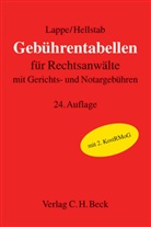 Hellstab, Heinrich Hellstab, Lapp, Friedric Lappe, Friedrich Lappe - Gebührentabellen für Rechtsanwälte
