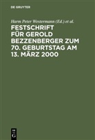 Mock, Mock, Klaus Mock, Har Peter Westermann, Harm Peter Westermann, Harm Peter Westermann - Festschrift für Gerold Bezzenberger zum 70. Geburtstag am 13. März 2000