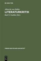 Albrecht Von Haller, Karl S. Guthke, Kar S Guthke, Karl S Guthke - Literaturkritik