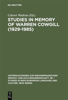 Calver Watkins, Calvert Watkins - Studies in Memory of Warren Cowgill (1929-1985)