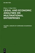 Klaus J. Hopt, Klau J Hopt, Klaus J Hopt - Legal and Economic Analyses on Multinational Enter - Volume 2: Groups of Companies in European laws / Les groupes de sociétés en droit européen. Vol.2