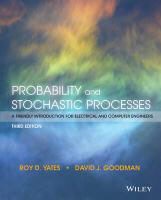David J. Goodman, Goodman David J., Roy D. Yates, YATES ROY D, Yates Roy D. - Probability and Stochastic Processes'' A Friendly Introduction for Electrical and Computer Engineers