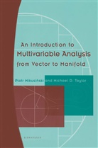 Piot Mikusinski, Piotr Mikusinski, Michael D Taylor, Michael D. Taylor - An Introduction to Multivariable Analysis from Vector to Manifold